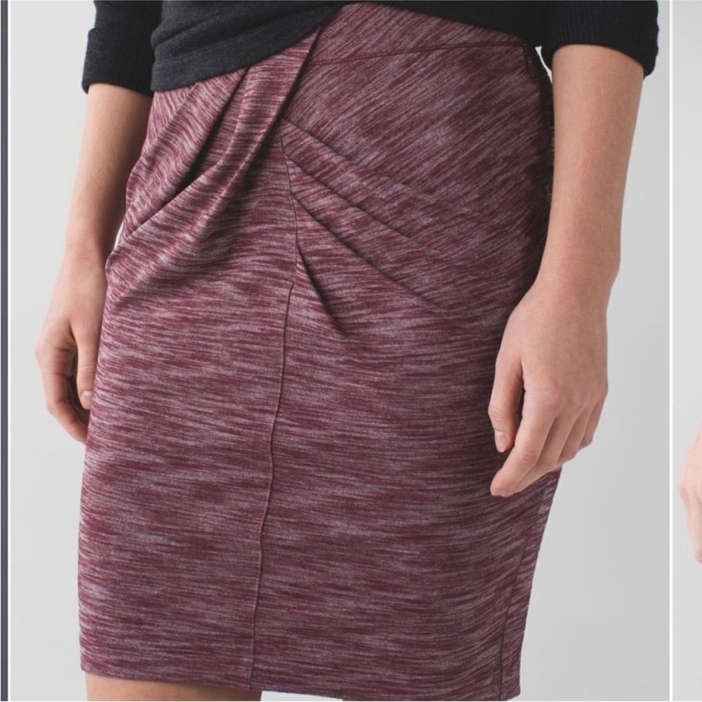 LULULEMON | &Go Where-To Skirt Heathered Bordeaux Drama Women’s Size 8